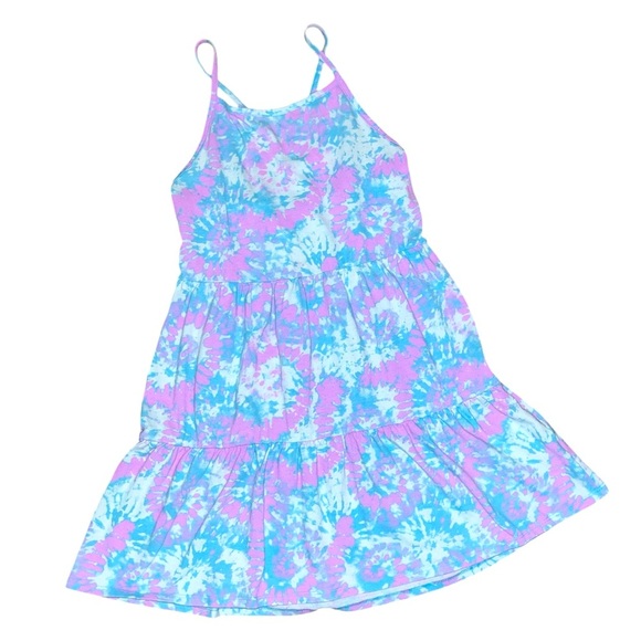 Cat & Jack Other - Cat & Jack Cross Back Tiered Casual Tank Dress Tie Dye Size L